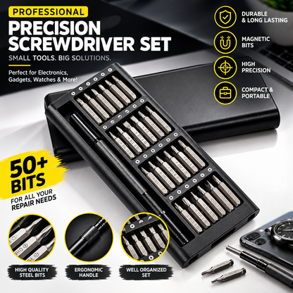 24-in-1 Screwdriver Bit Set – Magnetic, Durable, Compact & Versatile Repair Kit for Daily Use